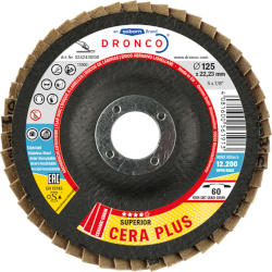 Flap disc for angle grinders Dronco Cera Plus