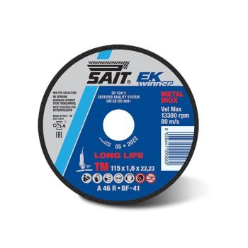 Cutting disc 115x1.6x22 A46R inox EK WINNER-TM SAIT 09006