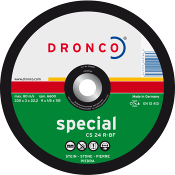 Cutting disc for stone 180x3.0x22 CS24R SPECIAL DRONCO 1186015100
