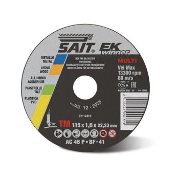 Cutting disc 125x1.6x22 AC46P multi EK WINNER-TM SAIT 009039
