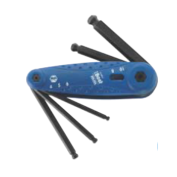 Шестигранные ключи комплект складной с шаровыми наконечниками 4-5-6-8-10mm 5шт. 888640 BOST