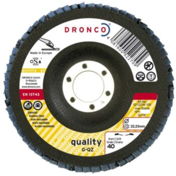 Flap disc 115x22 ZIRCON G-QZ 80 tapered DRONCO 5211237