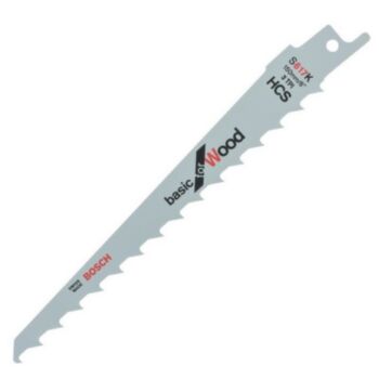 Sabre saw blade 150x19x1.25- 6"/1/2" BASIC FOR WOOD HCS S617K BOSCH 2608650616