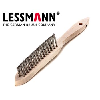 Hand brushes 3 row V-shaped nerūdijantis plienas 120.811 LESSMANN