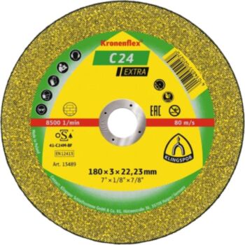 Akmens pjovimo diskas 180x3.0x22 C 24 KLINGSPOR 13489