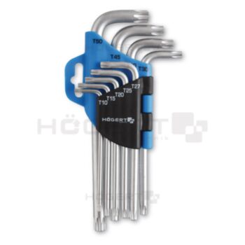 TORX võtmete kompl. T10-15-20-25-27-30-40-45-50 plastik hoidja No.284-B91-3467T BOXO