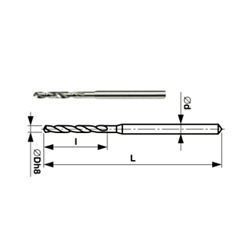 Drill  0.25x 1.80x 25 mm HSS DIN1899A RN CSN221191 STIMZET