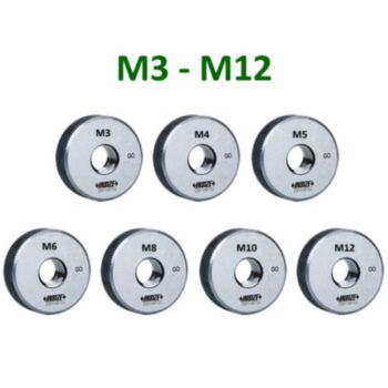 Go Sriegių kalibriniai žiedai Set M3-M12 ISO1502  6g GO 7pcs. INSIZE 4120-S7