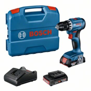 Akumuliatoriniai gręžtuvas-suktuvas GSR 18V-45 2x 2.0Ah, GAL 18V-20, L-Case BOSCH 06019K3202