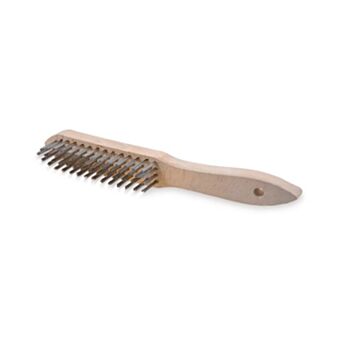 Hand-held brushes wooden body 5-rows straight INOX steel wire 0.35mm. 0001-151335 OSBORN