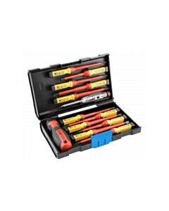 Screwdriver Set VDE 1000V 13pcs. 3-4-5.5.6.5/PH1-2/PZ1-2/T10-15-20/Tester HT1S997 HÖGERT