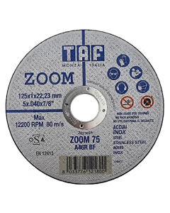 Cutting disc 125x1.6x22 A 46R  inox ZOOM 80 TAF